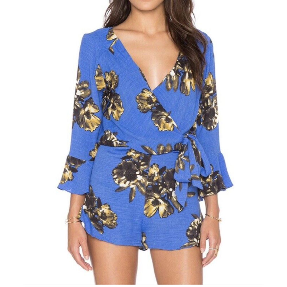 Free People All The‎ Right Ruffles Romper ~M/L